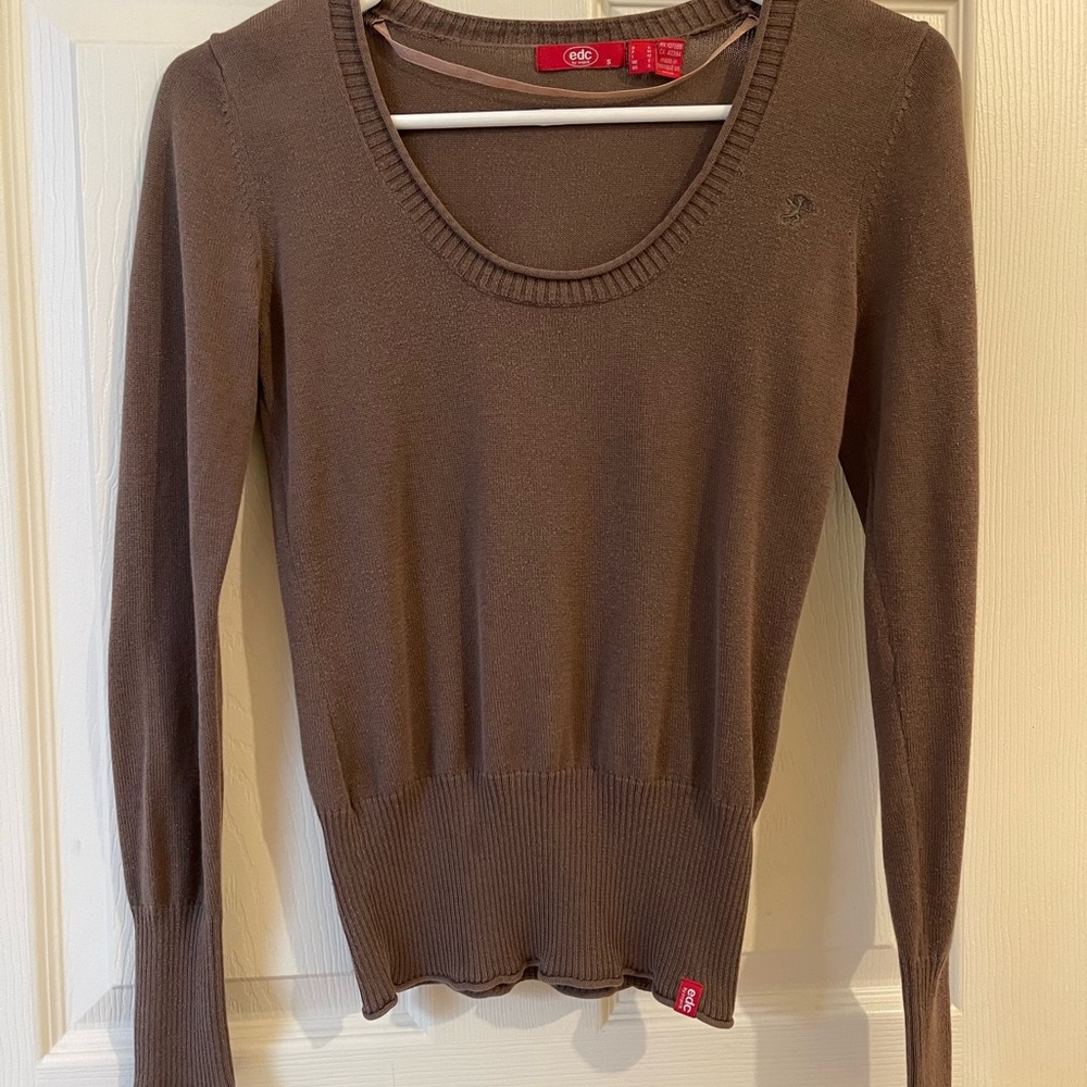 Brown Long Sleeve Top